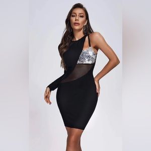 Sequin Mini Bandage Dress